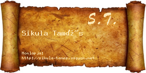 Sikula Tamás névjegykártya